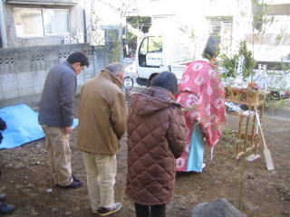 建替え工事地祭り